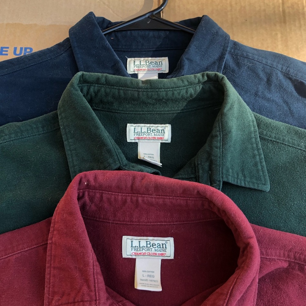 Bundle of 3 L.L bean button up shirts